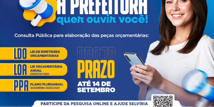 Prefeitura lança formulário de sugestões para o planejamento orçamentário de Selvíria