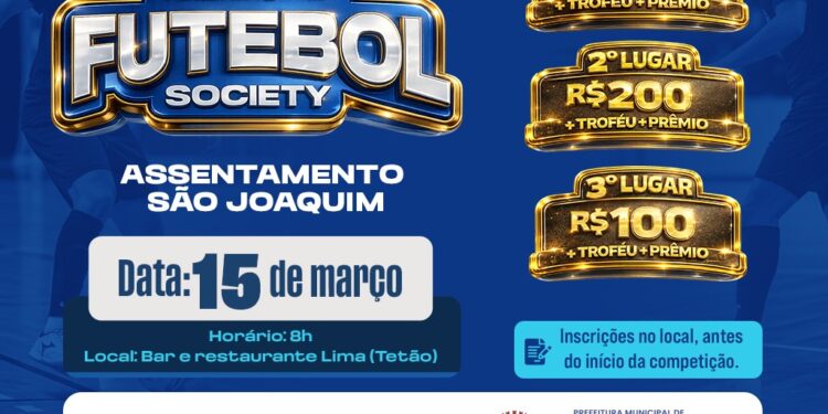 Assentamento São Joaquim sediará 4º Campeonato de Futebol Society