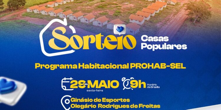 Prefeitura de Selvíria sorteia casas populares na sexta